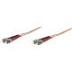 Jarretière FO Multimode,OM2, 50/125µm ,ST/ST Orange 3m Jarretière FO Multimode,OM2, 50/125µm ,ST/ST Orange 3m