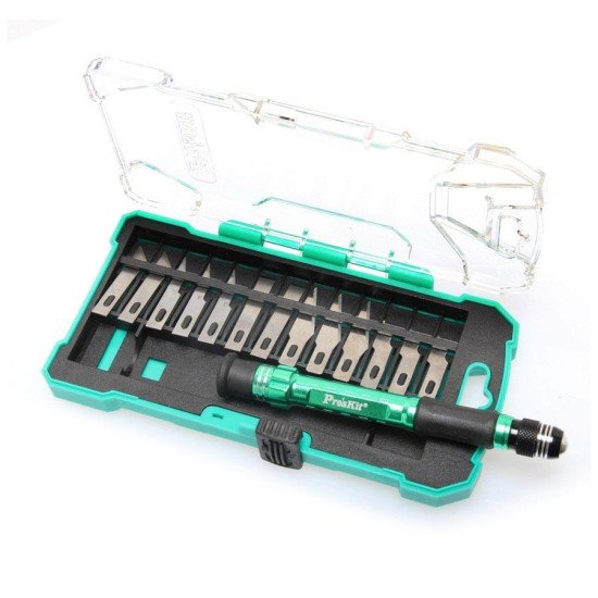 Proskit 14pcs Kit couteau en aluminium PD-398 Proskit 14pcs Kit couteau en aluminium PD-398