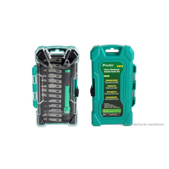 Proskit 14pcs Kit couteau en aluminium PD-398 Proskit 14pcs Kit couteau en aluminium PD-398