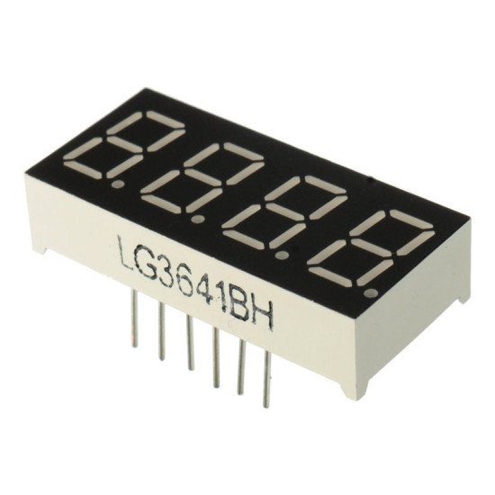 7 Segment 4 Digit cathode commune 0,36" ROUGE 7 Segment 4 Digit cathode commune 0,36" ROUGE