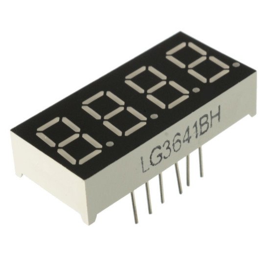 7 Segment 4 Digit cathode commune 0,36" ROUGE 7 Segment 4 Digit cathode commune 0,36" ROUGE