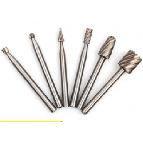 1/8 Fraise rotative au carbure de tungstène 6PCS 1/8 Fraise rotative au carbure de tungstène 6PCS