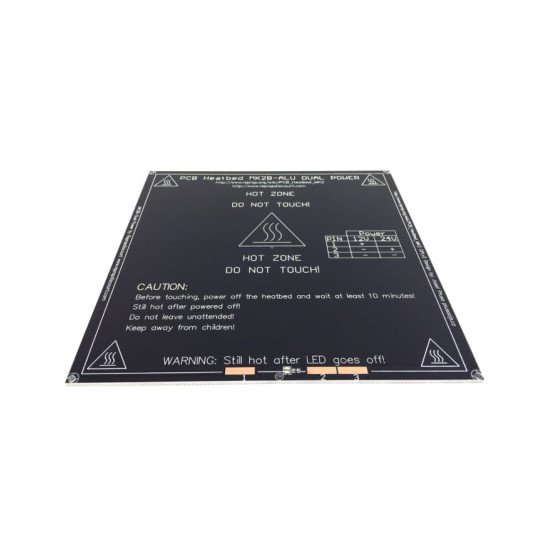 MK2A PCB Plaque chauffante RepRap en Aluminum 300*300*3mm MK2A PCB Plaque chauffante RepRap en Aluminum 300*300*3mm