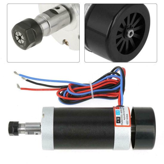 Kit Broche CNC, 500W, ER11, DC48V, 12000RPM Kit Broche CNC, 500W, ER11, DC48V, 12000RPM