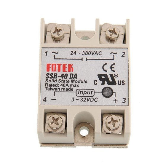 SSR-40DD Module de relais à semi-conducteurs  40A 3-32V DC 50-200V