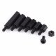 3 Nylon Noir M-F Entretoises Hexagonales Vis Kit D'assortiment D'écrou 250pcs 3 Nylon Noir M-F Entretoises Hexagonales Vis Kit D'assortiment D'écrou 250pcs