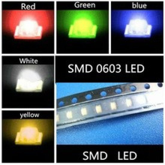 SMD LED Kits 0603 Rouge, Jaune, Bleu,Vert, Blanc SMD LED Kits 0603 Rouge, Jaune, Bleu,Vert, Blanc