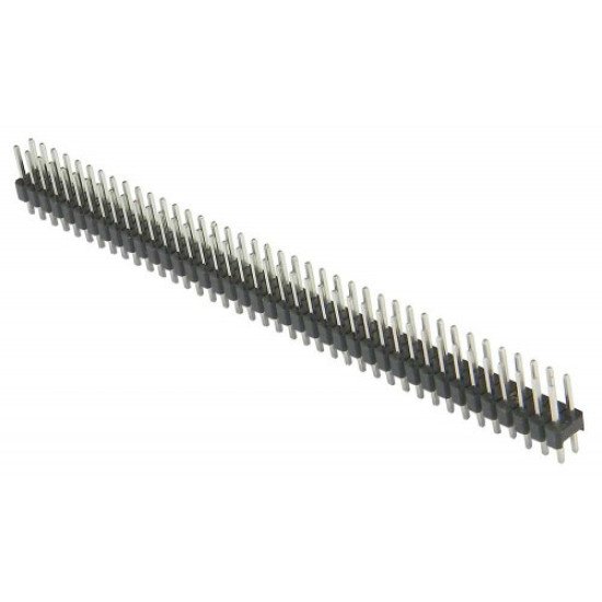 Barrette droite à 2 rangs de 40 broches, pas de 2.54mm Barrette droite à 2 rangs de 40 broches, pas de 2.54mm