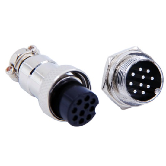 Gx16 10 pin 16mm M/F connecteur circulaire Gx16 10 pin 16mm M/F connecteur circulaire