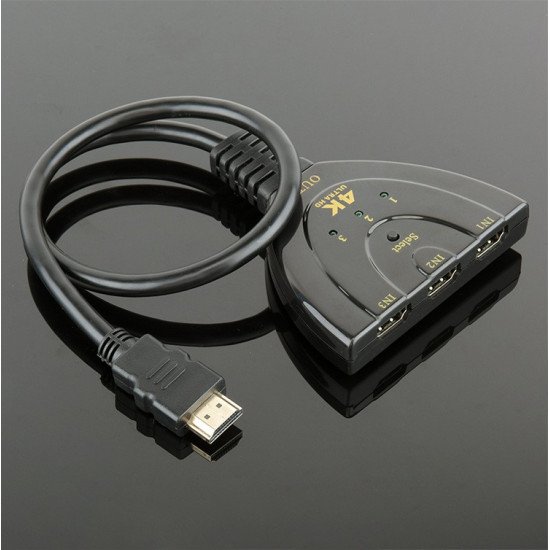 Splitter HDMI 3 ports Câble adaptateur TV HD 4K * 2K 3 IN 1 Out Splitter HDMI 3 ports Câble adaptateur TV HD 4K * 2K 3 IN 1 Out