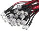 3mm Diode LED Précâblé blanc 3-12V Avec 20 CM Cable 3mm Diode LED Précâblé blanc 3-12V Avec 20 CM Cable