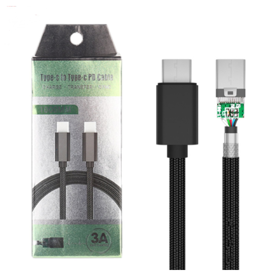 20V 3A 60W Câble de charge rapide PD Type-C à Type-C PD 1M 20V 3A 60W Câble de charge rapide PD Type-C à Type-C PD 1M