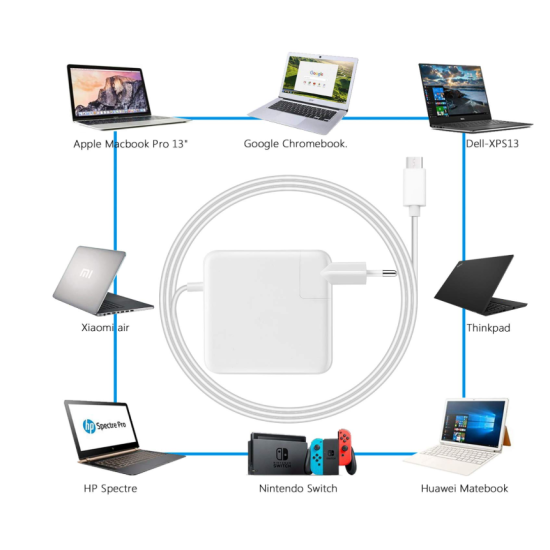 Adaptateur de Charge USB-C 61W (Ne comprend pas le câble) Adaptateur de Charge USB-C 61W (Ne comprend pas le câble)