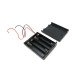 Support pour 4 piles AAA avec button et fils Support pour 4 piles AAA avec button et fils